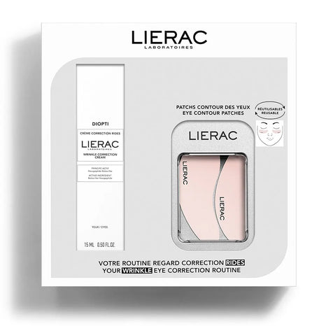 LIERAC - Diopti - Cofanetto correzione delle Rughe degli Occhi Crema 15 ml + Patchs in Regalo