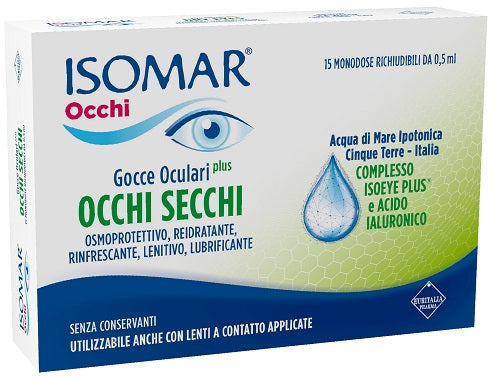 Isomar ojos secos más colirio ácido hialurónico 0,20% 15 viales