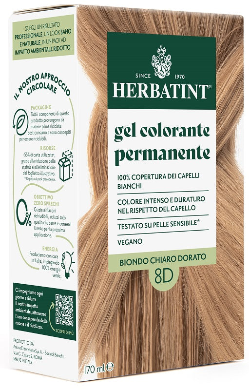 Herbatint 8d biondo chiaro dorato 170 ml