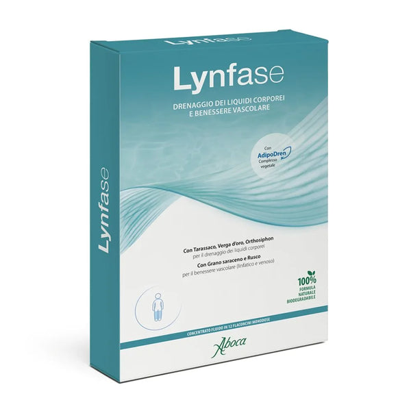 ABOCA - Lynfase Integratore Drenaggio Liquidi - 12 flaconcini