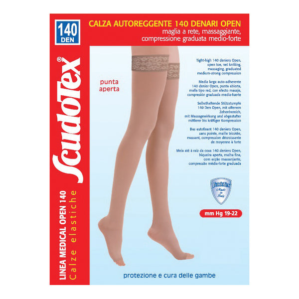 Scudotex calcetines 140 encaje natural abierto 3