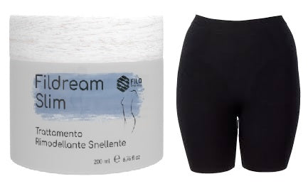 Fildream slim trattamento rimodellante snellente kit s/m 1 crema 200 ml + 1 pantaloncino s/m