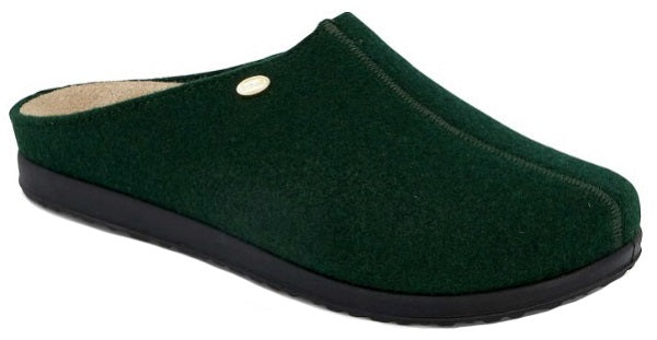 SCHOLL - Elisa wool pantofola in lana dark green 36