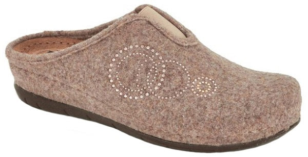 SCHOLL - Inverness strass pantofola in lana nocciola 36