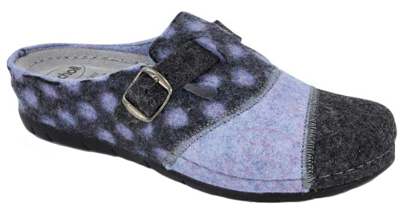 Calzatura bruges buckle dotted wool+wool w anthracite/blue tomaia lana fodera tomaia sfoderato sottopiede pelle scamosciata suola pu fitting g 37