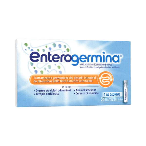 ENTEROGERMINA - 4 miliardi/5 ml sospensione orale - 20 flaconcini 5 ml