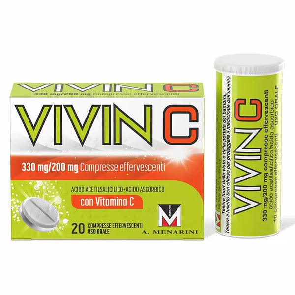 Vivin C contro i primi sintomi influenzali con Vit C - 20 compresse effervescenti