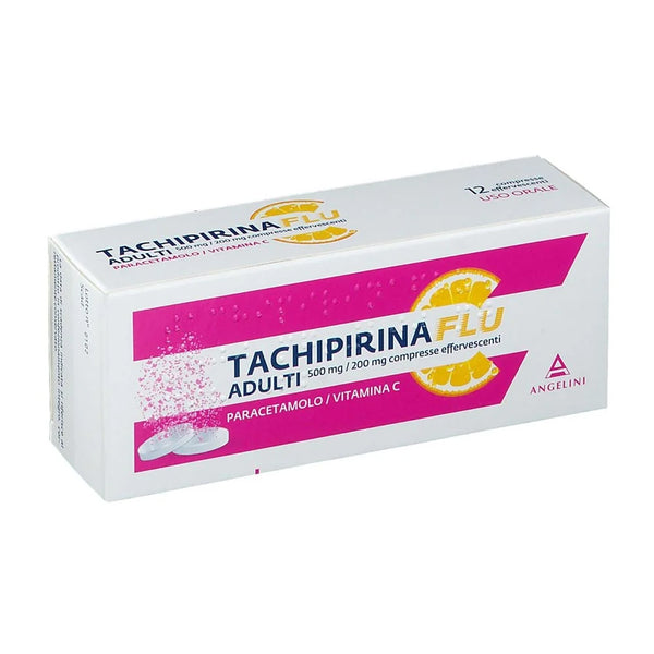 TachipirinaFlu Adulti 500mg/200mg paracetamolo + vitamina C - 12 compresse effervescenti