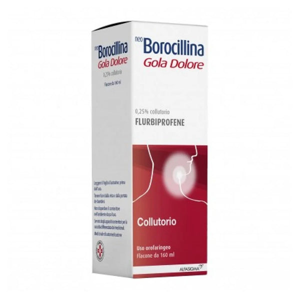 NeoBOROCILLINA - Gola Dolore - Collutorio Fulbriprofene 0,25% - 160ml