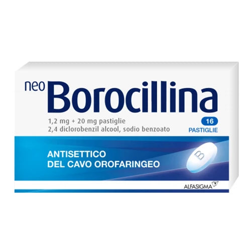 NeoBOROCILLINA - Antisettico orofaringeo Pastiglie disinfettanti - 16 pastiglie