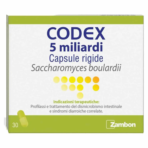 Codex 5 Miliardi Capsule Rigide Saccharomyces boulardii - 30 Capsule