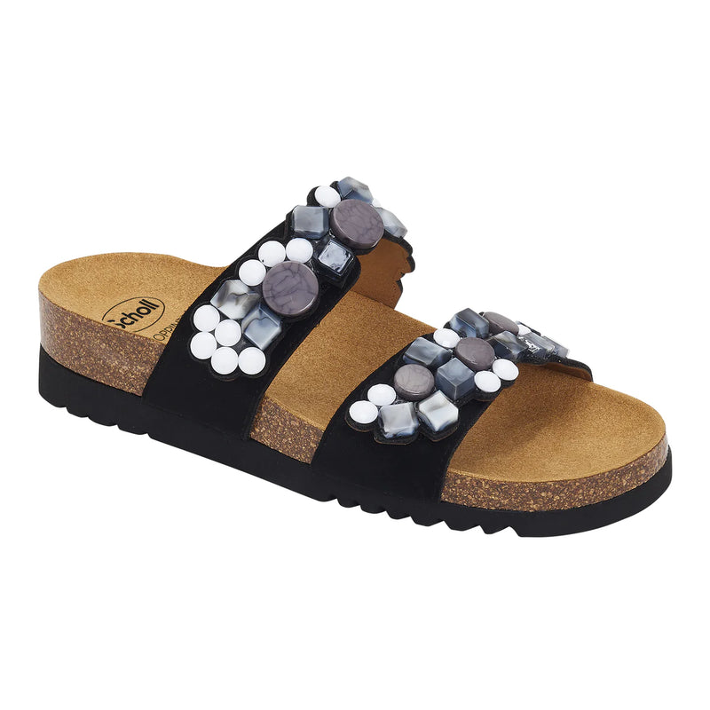 SCHOLL - Sintra 2 straps sandalo in microfibre black/grey 41