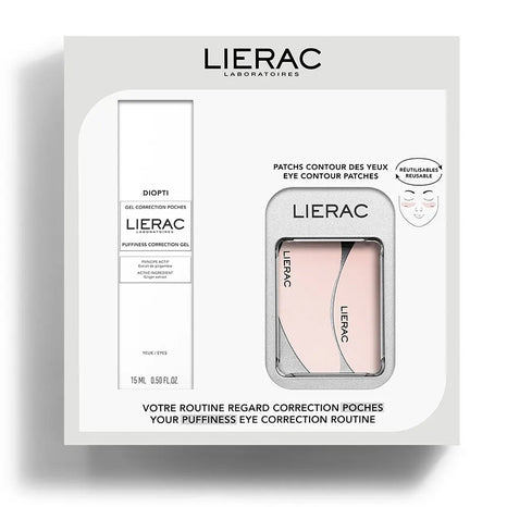 LIERAC - Diopti - Cofanetto Borse e Occhiaie Gel 15 ml + Patchs in Regalo