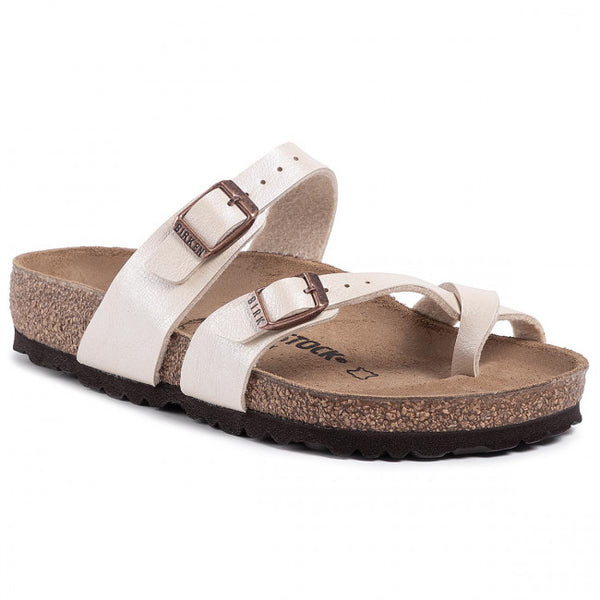 Birkenstock Mayari infradito in birko flor graceful pearl white 41