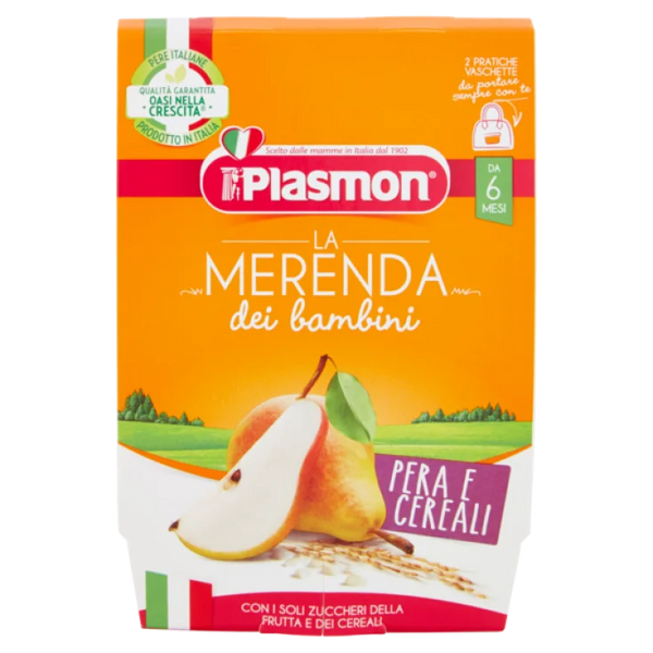 Plasmon La merenda dei bambini pera e cereali 2 x 120 g