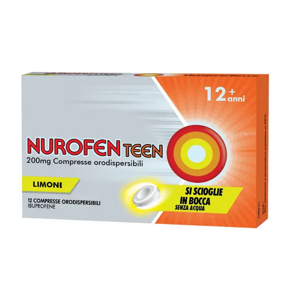 Nurofenteen 200 mg ibuprofene 12 Compresse Orosolubili gusto limone