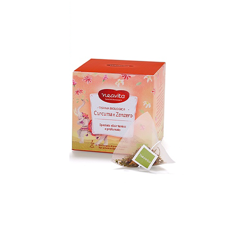 NEAVITA - Organic turmeric and ginger infused tea bag - 15 tea bags x 3 g