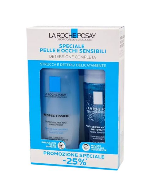 LA ROCHE POSAY - Respectis + mousse bipack set 2024 1 micellar mousse 150 ml + 1 eye make-up remover 125 ml 