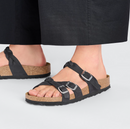 BIRKENSTOCK - Franca braided sandali in pelle oliata black 39