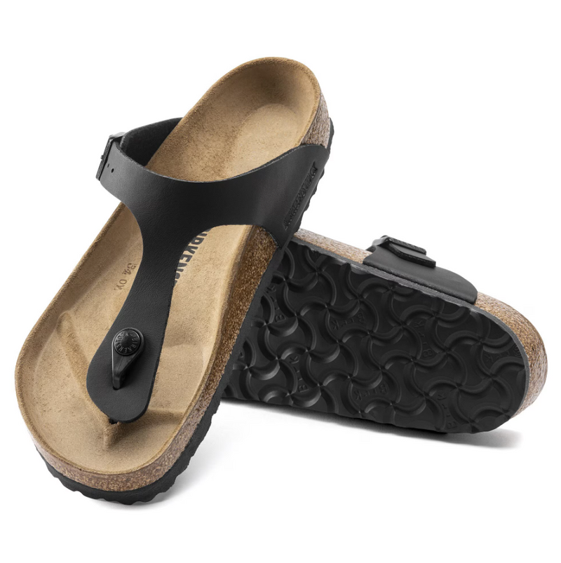 BIRKENSTOCK - Gizeh infradito in birko flor black 35