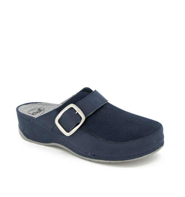 SCHOLL - Gemini Buckle pantofola in simil pelle blue 36