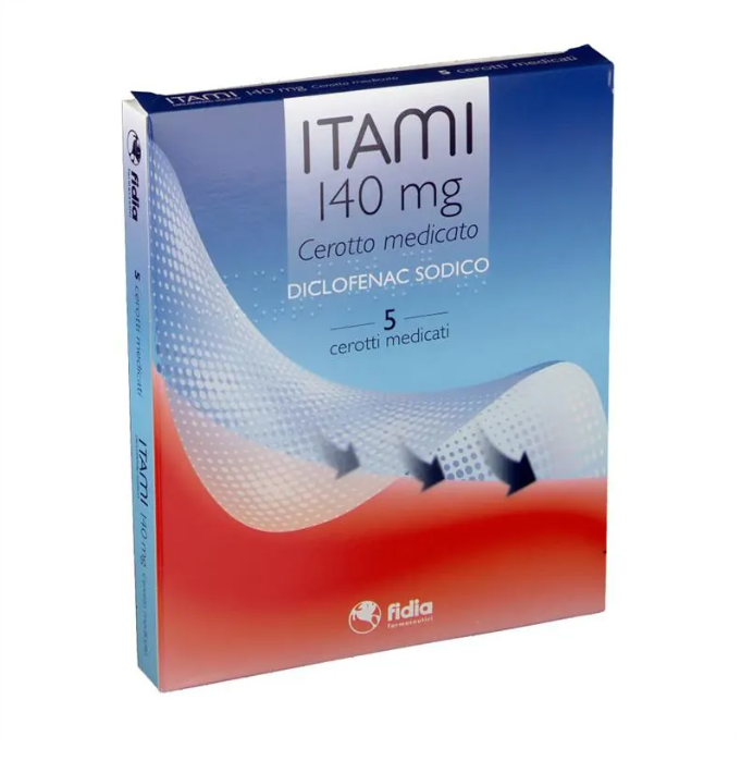 Itami Cerotto Medicato 140mg Diclofenac Sodico Antidolorifico Locale - 5 Cerotti