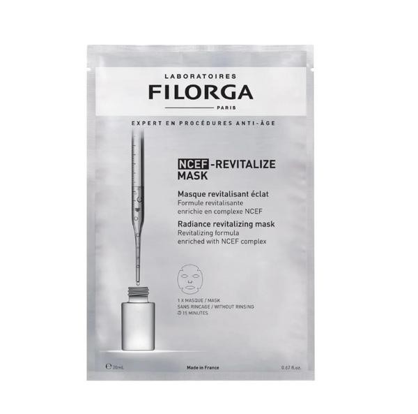 Filorga NCEF-Revitalize Mask Maschera in Tessuto Rivitalizzante Illuminante, 1 Maschera da 20ml