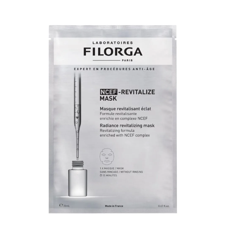 Filorga NCEF-Revitalize Mask Maschera in Tessuto Rivitalizzante Illuminante, 1 Maschera da 20ml