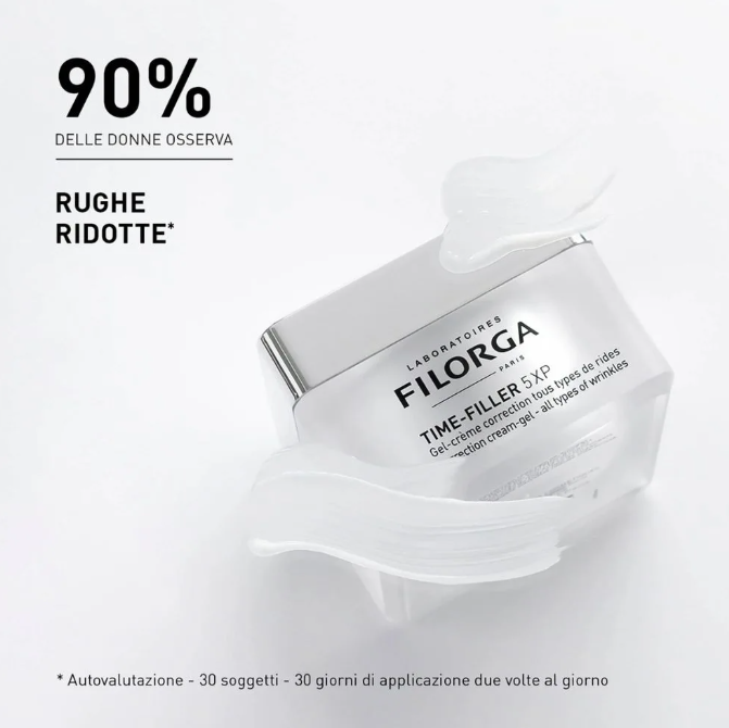 Filorga - Time Filler - 5XP Crema-Gel Correttiva 5 Tipi di Rughe Viso Collo, 50ml