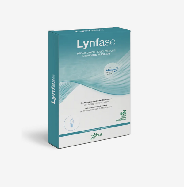 ABOCA - Lynfase fitomagra integratore drenaggio dei liquidi - 12 flaconcini