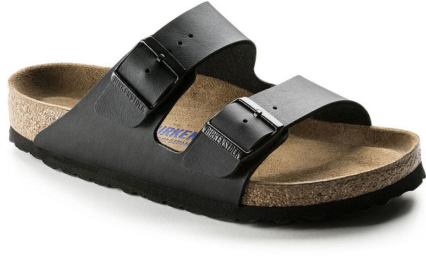 Birkenstock Arizona sandalo birko-flor soft footbed black 38