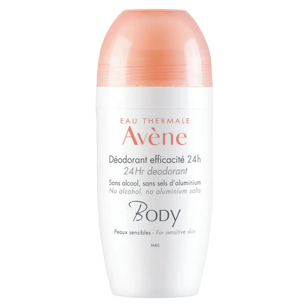 AVENE Body - Deodorante roll-on efficacia 24h senza alcol, 50 ml