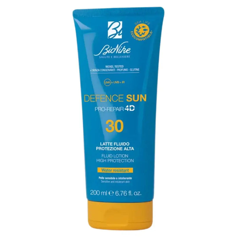BIONIKE - Latte Fluido Water Resistant Spf30 Protezione Alta 200ml
