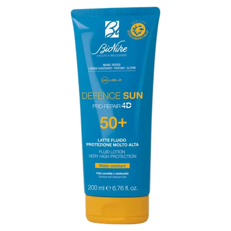 BIONIKE - Defence Sun Latte Fluido Water Resistant Spf50+ Protezione Solare Molto Alta 200ml