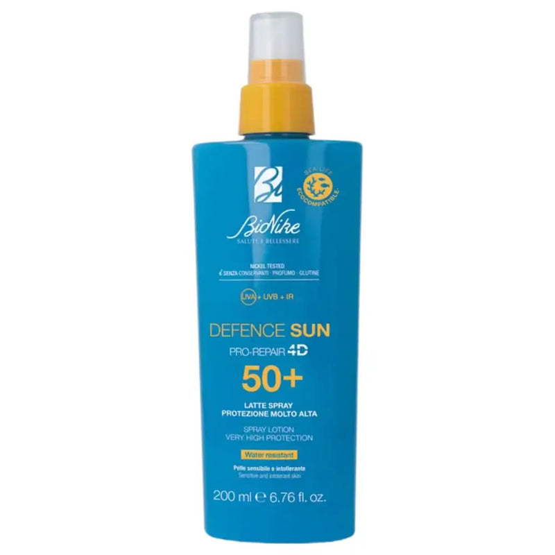 BIONIKE - Defence Sun Latte Spray Water Resistant Spf50+ Protezione Solare Molto Alta 200ml