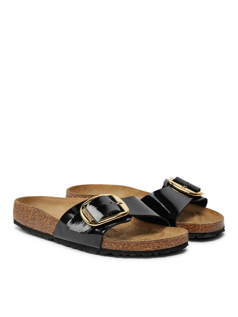 Birkenstock Madrid Big Buckle sandali birko flor patent black-gold 40