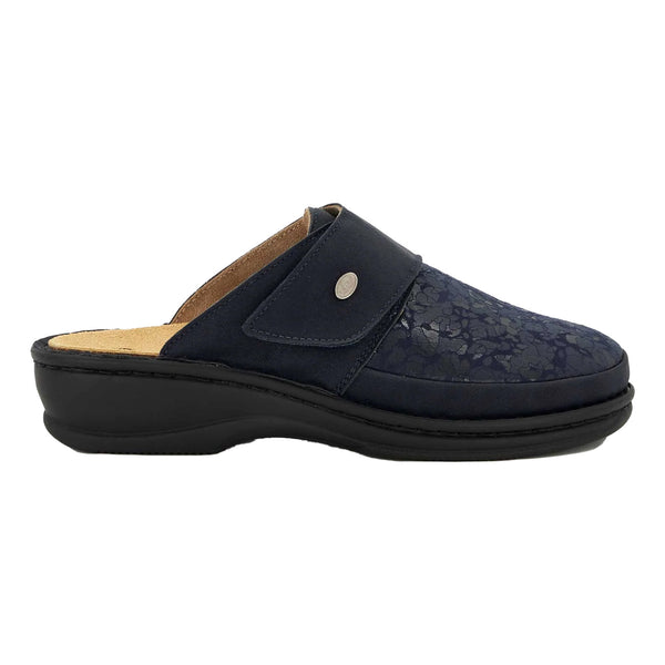 SCHOLL - Ondina printed pantofola elasticated+synthetic navy blue 37