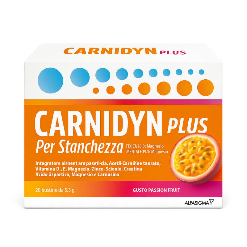 Carnidyn plus 20 bustine da 5,3 g gusto passion fruit