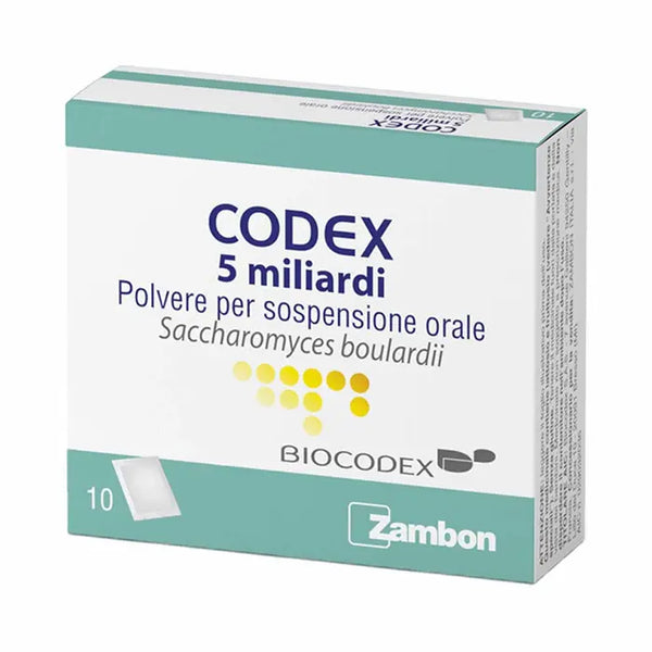 Codex 5 billion powder for oral suspension saccharomyces boulardii