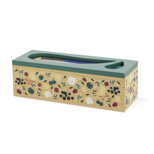 NEAVITA - Green organic wooden box with 3 compartments: contains 15 assorted herbal teas