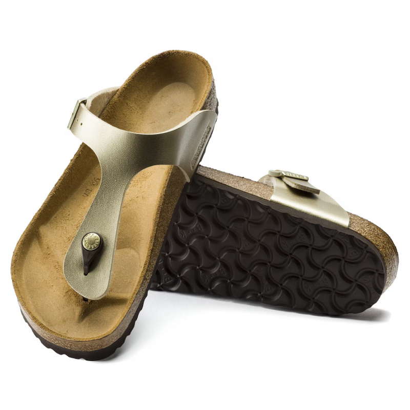 BIRKENSTOCK - Gizeh infradito in birko flor gold 38