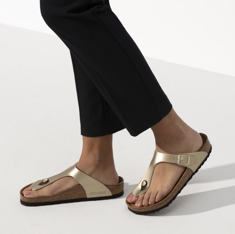 BIRKENSTOCK - Gizeh infradito in birko flor gold 38