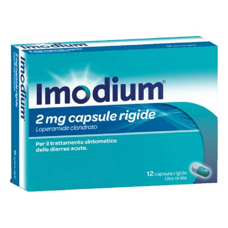 Imodium 2 mg loperamide cloridrato 12 capsule rigide