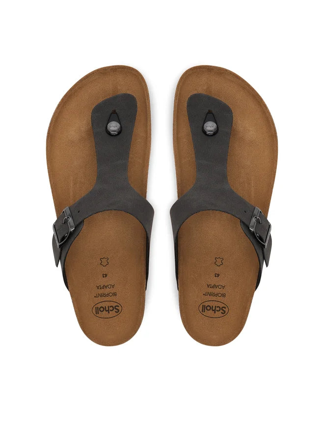 SCHOLL Evis infradito da uomo dark grey 43