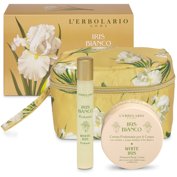 L'ERBOLARIO - Iris Bianco - Beauty case "petalo" 1 profumo 15 ml + 1 crema profumata corpo 75 ml