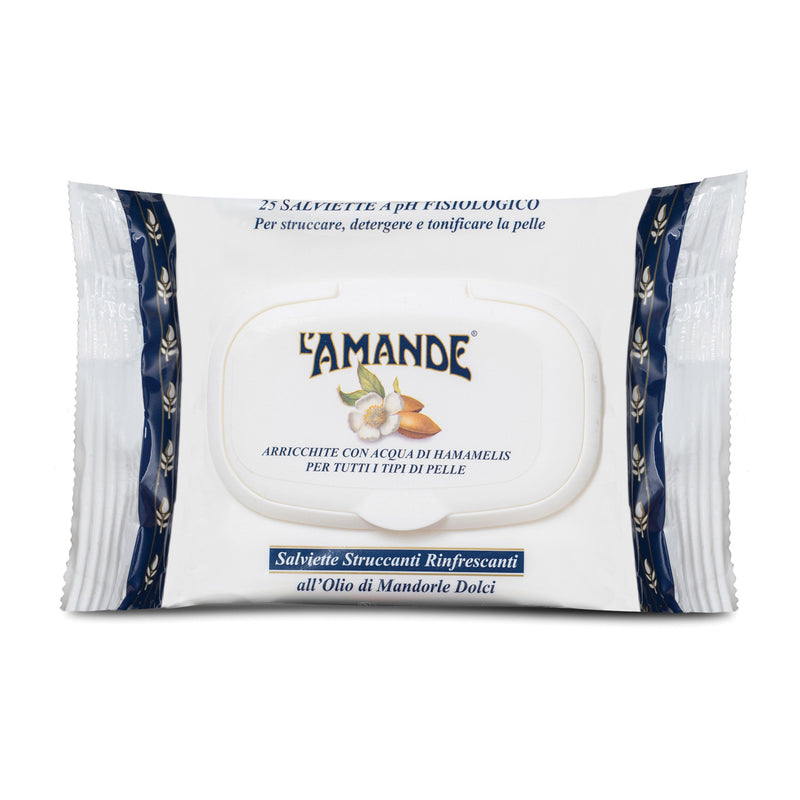 L'AMANDE - salviette struccanti all'olio di mandorle dolci 25 pezzi