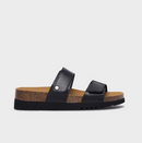 SCHOLL Lusaka 2.0 laminated sandalo in eco-pelle black 36