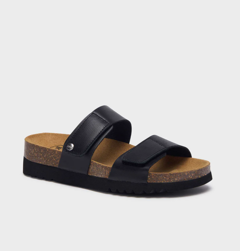 SCHOLL Lusaka 2.0 laminated sandalo in eco-pelle black 36