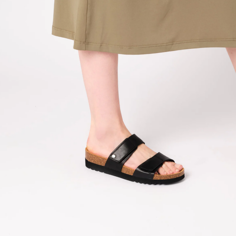 SCHOLL Lusaka 2.0 laminated sandalo in eco-pelle black 36