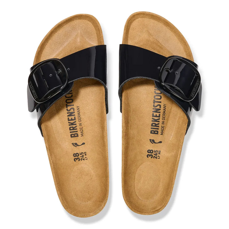 Birkenstock Madrid Big Buckle sandali birko flor patent black 40